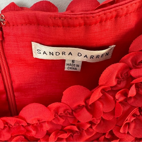 NWT Sandra Darren Pink/Coral Dress Size 6 - Picture 10 of 12